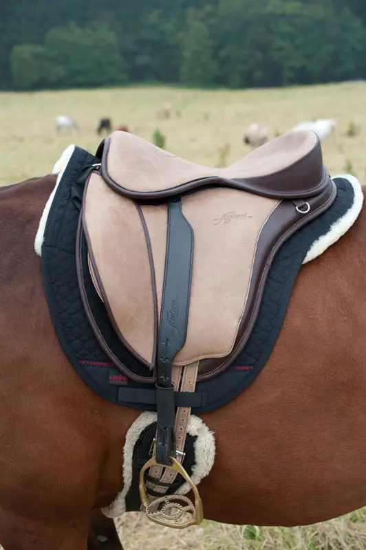 Version 1 marron total - silla de montar caballo